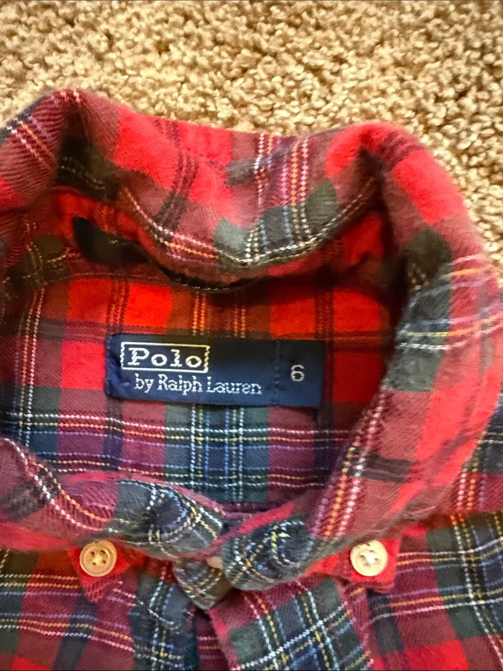 🔥 Ralph Lauren Red and Green Plaid Button-Down Shirts (2)